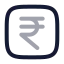Rupeesquare icon with twotone rounded style