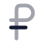 Russianruble icon with bulk rounded style