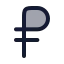 Russianruble icon with duotone rounded style