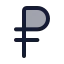 Russianruble icon with duotone standard style