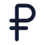 Russianruble icon with solid standard style