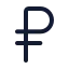 Russianruble icon with stroke standard style