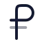 Russianruble icon with twotone rounded style