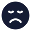 Sad icon with solid sharp style