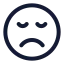 Sad icon with stroke rounded style