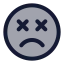 Saddizzy icon with duotone rounded style