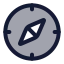 Safari icon with duotone rounded style