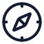 Safari icon with stroke rounded style