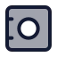 Safebox icon with duotone standard style