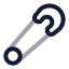 Safetypin icon with twotone rounded style