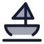 Sailboatcoastal icon with duotone standard style
