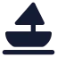 Sailboatcoastal icon with solid standard style
