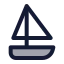 Sailboat icon with duotone standard style