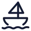 Sailboatoffshore icon with stroke standard style