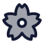 Sakura icon with duotone rounded style