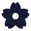 Sakura icon with solid standard style