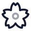 Sakura icon with twotone rounded style