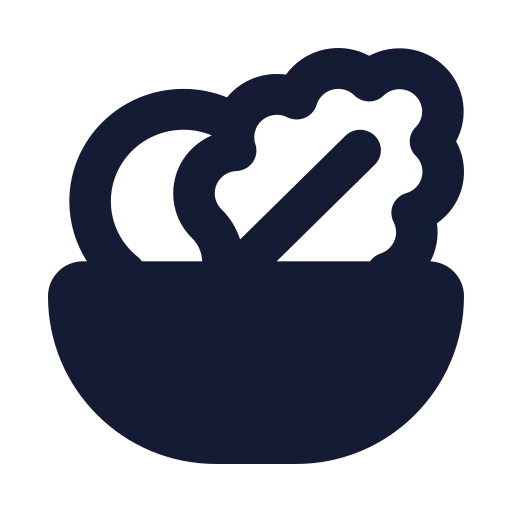 Salad Icon in Solid Rounded style