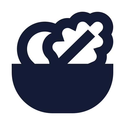 Salad Icon in Solid Sharp style