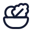 Salad icon with stroke rounded style