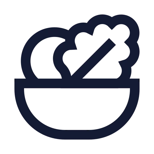 Salad Icon in Stroke Sharp style
