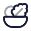 Salad icon with twotone rounded style