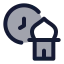 Salahtime icon with duotone standard style