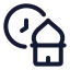 Salahtime icon with stroke rounded style