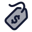 Saletag icon with duotone rounded style