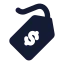 Saletag icon with solid standard style