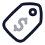 Saletag icon with twotone rounded style