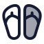 Sandals icon with duotone standard style