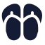 Sandals icon with solid standard style