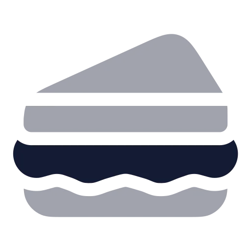 Sandwich Icon in Bulk Rounded style