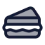 Sandwich icon with duotone standard style