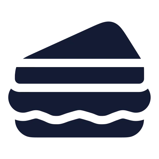 Sandwich Icon in Solid Rounded style