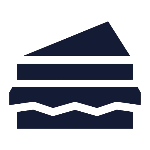 Sandwich Icon in Solid Sharp style