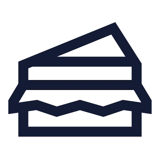 Sandwich Icon in Stroke Sharp style