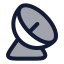 Satellite icon with duotone rounded style