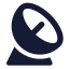 Satellite icon with solid standard style