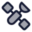 Satellite icon with duotone rounded style