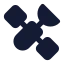 Satellite icon with solid standard style