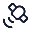 Satellite icon with stroke rounded style