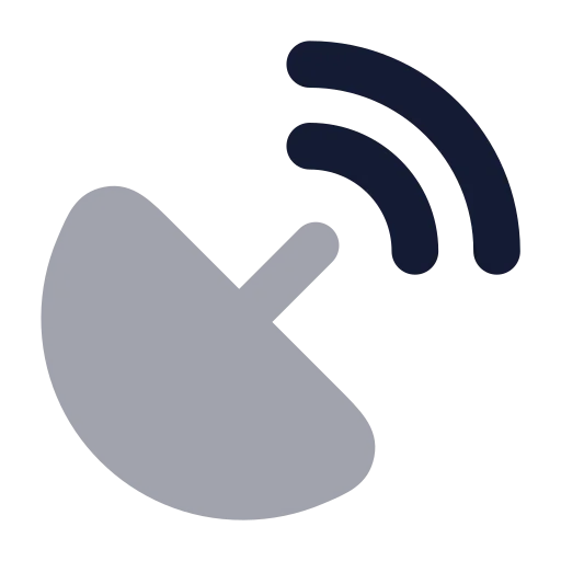 Satellite Dish Icon in Bulk Rounded style