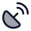 Satellitedish icon with duotone rounded style