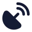 Satellitedish icon with solid rounded style