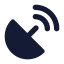 Satellitedish icon with solid standard style