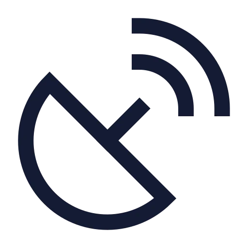 Satellite Dish Icon in Stroke Sharp style