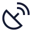 Satellitedish icon with stroke sharp style
