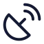 Satellitedish icon with stroke standard style